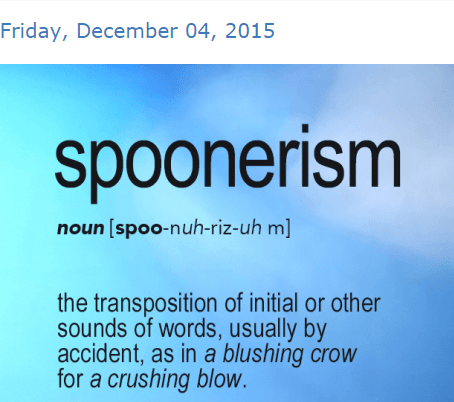 spoonerism